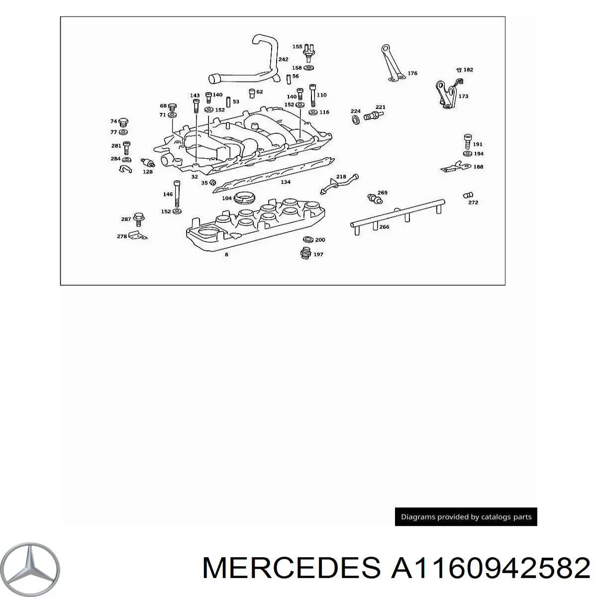 Compre A1160942582 Mercedes Cano derivado de ventilação de cárter (de separador de óleo)