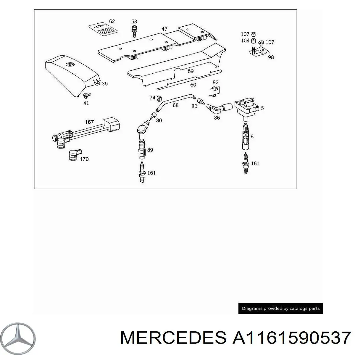  Mercedes A1161590537 preço, a partir de 11,60 USD