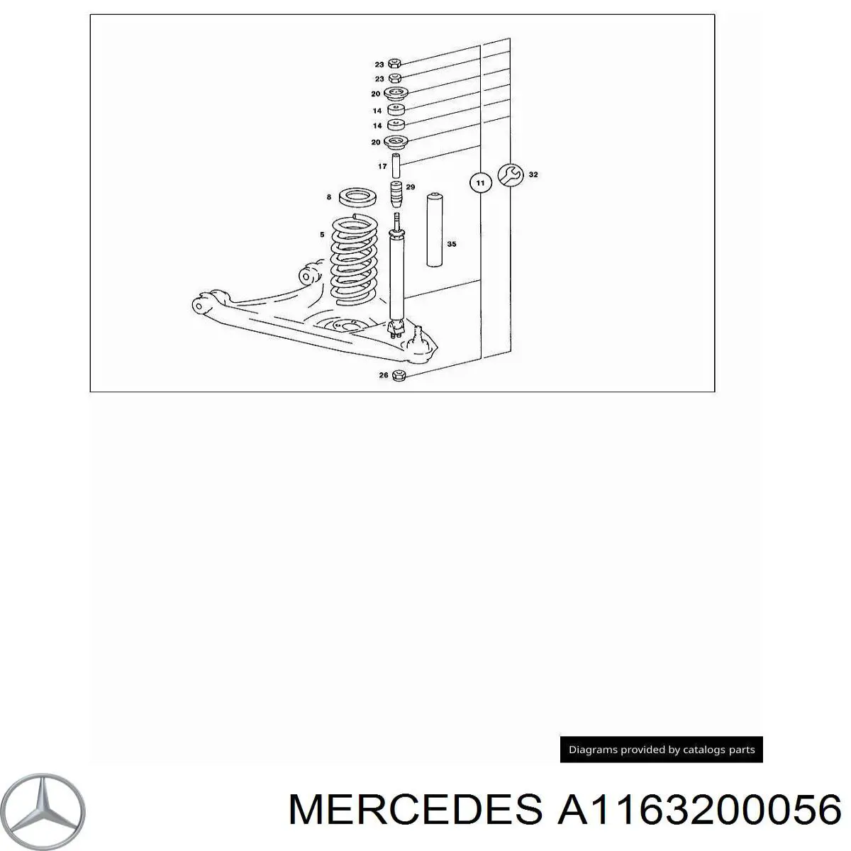  Mercedes A1163200056 preço, a partir de 109,46 USD