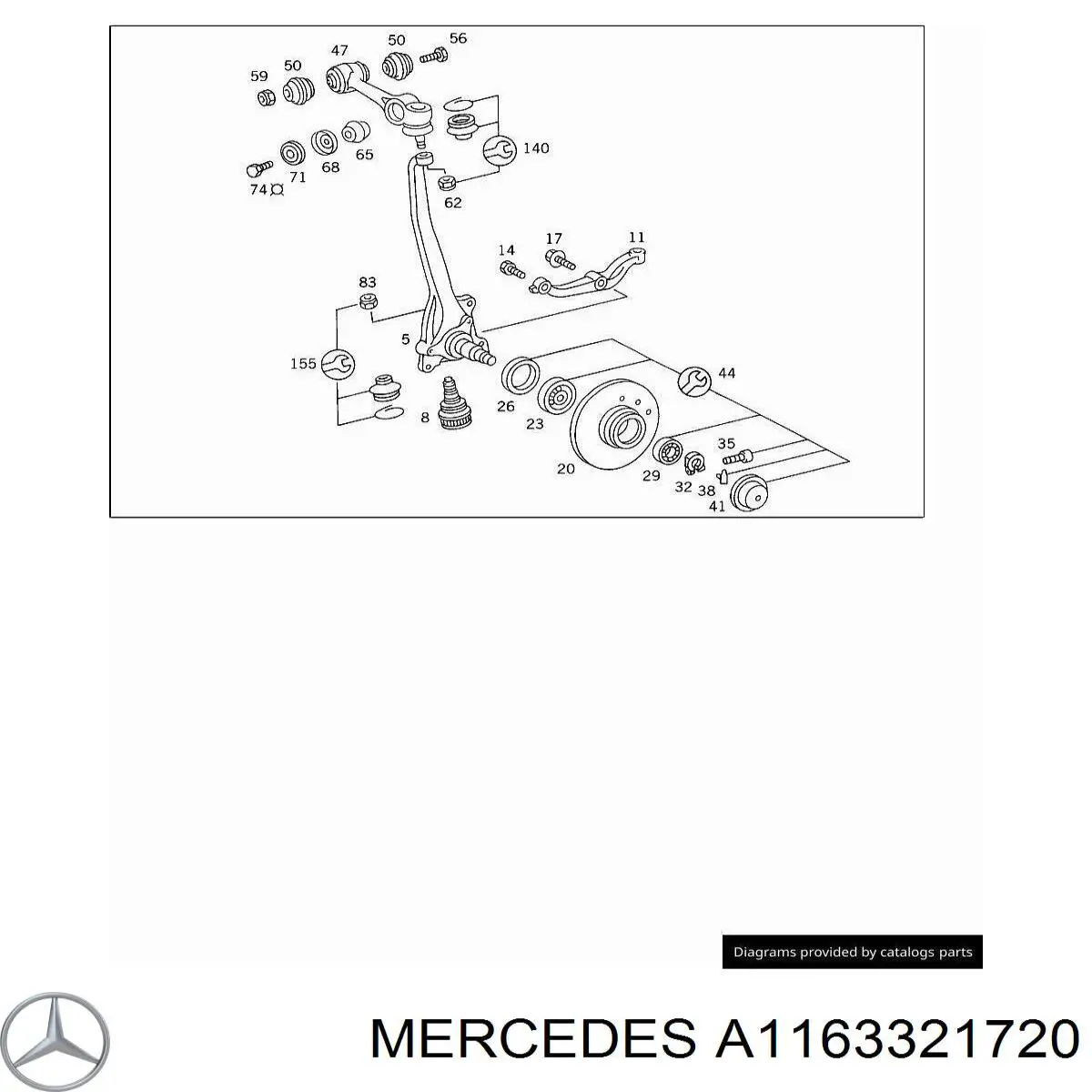  Mercedes A1163321720 preço, a partir de 220,46 USD