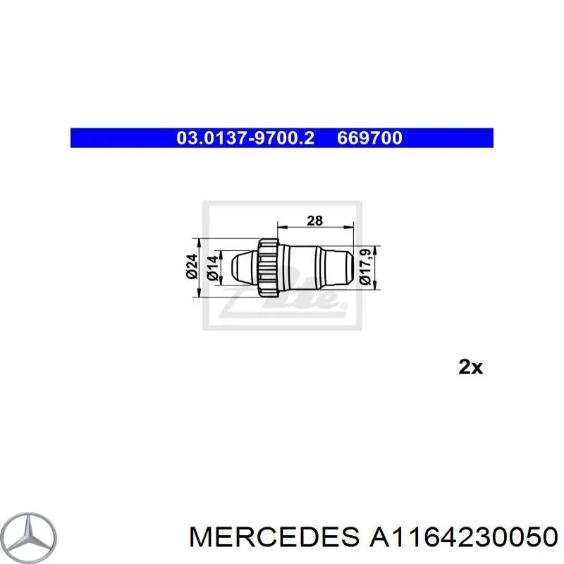 Mecanismo de aproximação (de auto-aproximação) das sapatas de tambor (kit de reparação levadiça) Mercedes A1164230050 preço, a partir de 13,48 USD