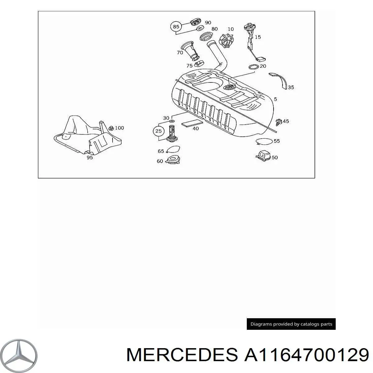 Gargalo de enchimento do tanque de combustível Mercedes A1164700129 preço, a partir de 17,79 USD