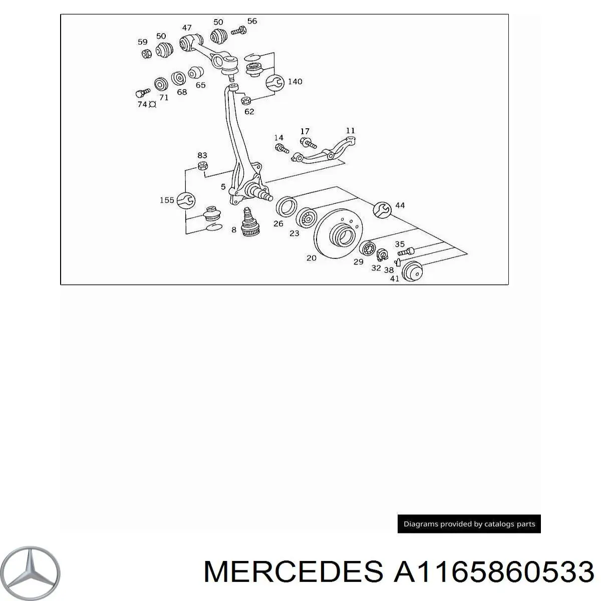  Mercedes A1165860533 preço, a partir de 157,94 USD