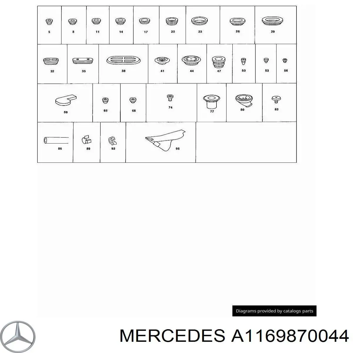 A1169870044 Mercedes Tampa de tanque de fluido para lavador