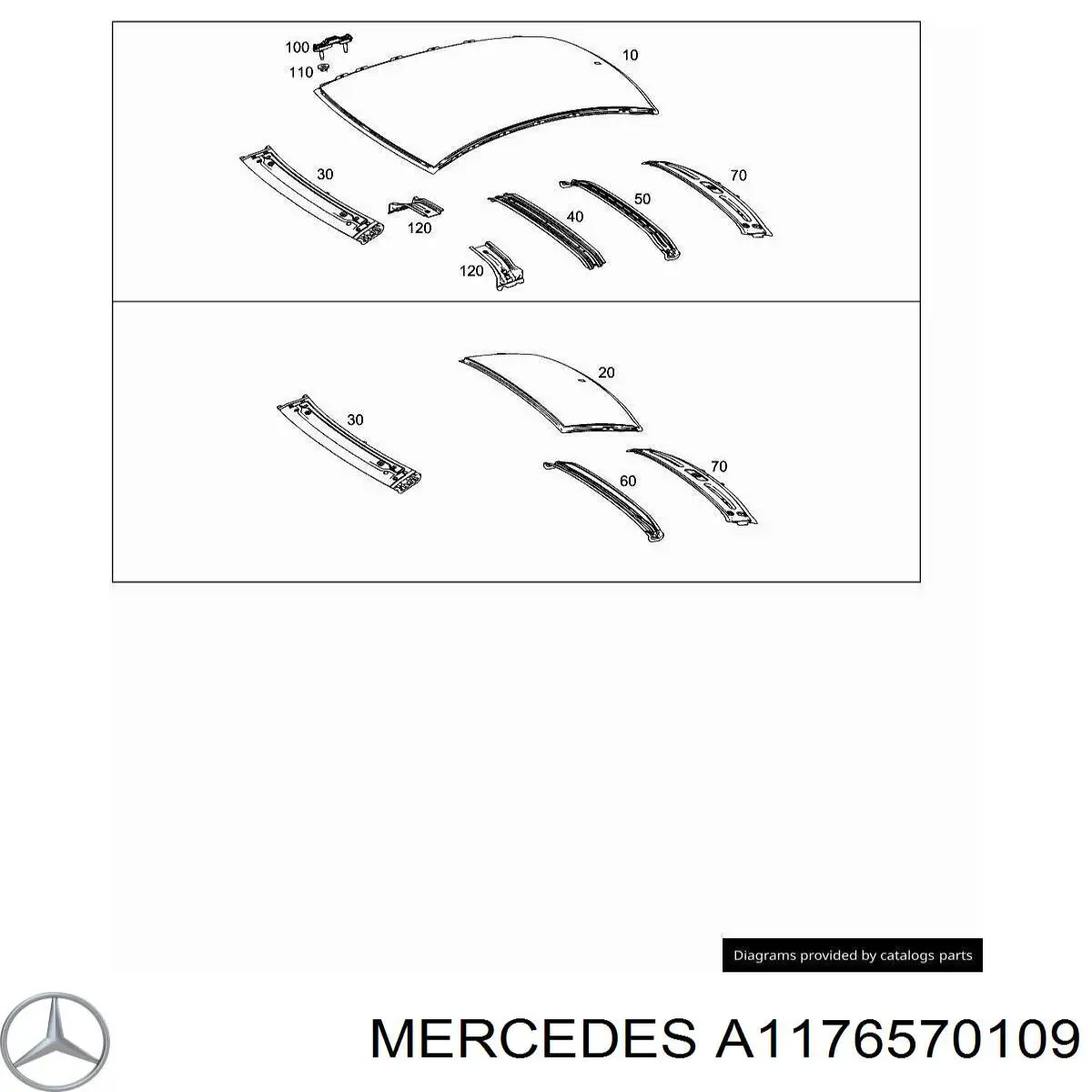 A1176570109 Mercedes Teto
