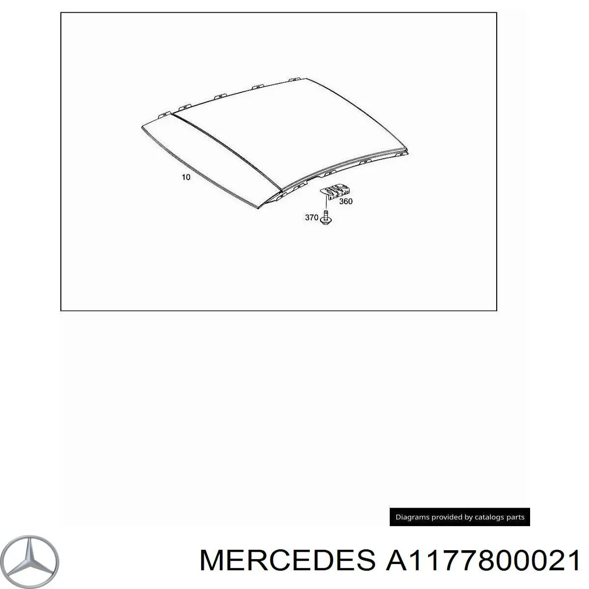A1177800021 Mercedes Tampa de alcapão do teto