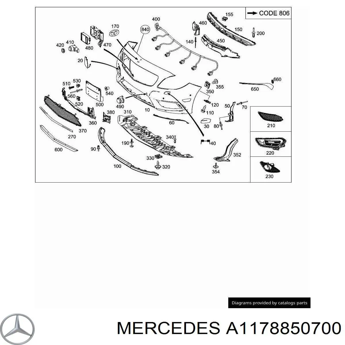 Mercedes A1178850700 preço, a partir de 50,89 USD