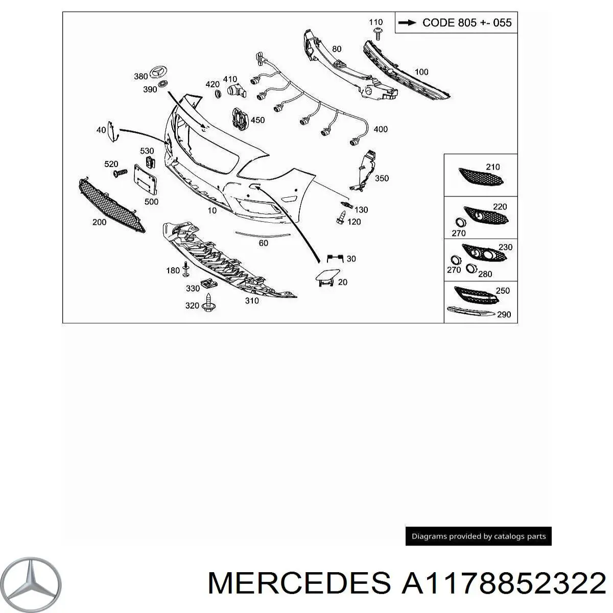  Mercedes A1178852322 preço, a partir de 77,41 USD