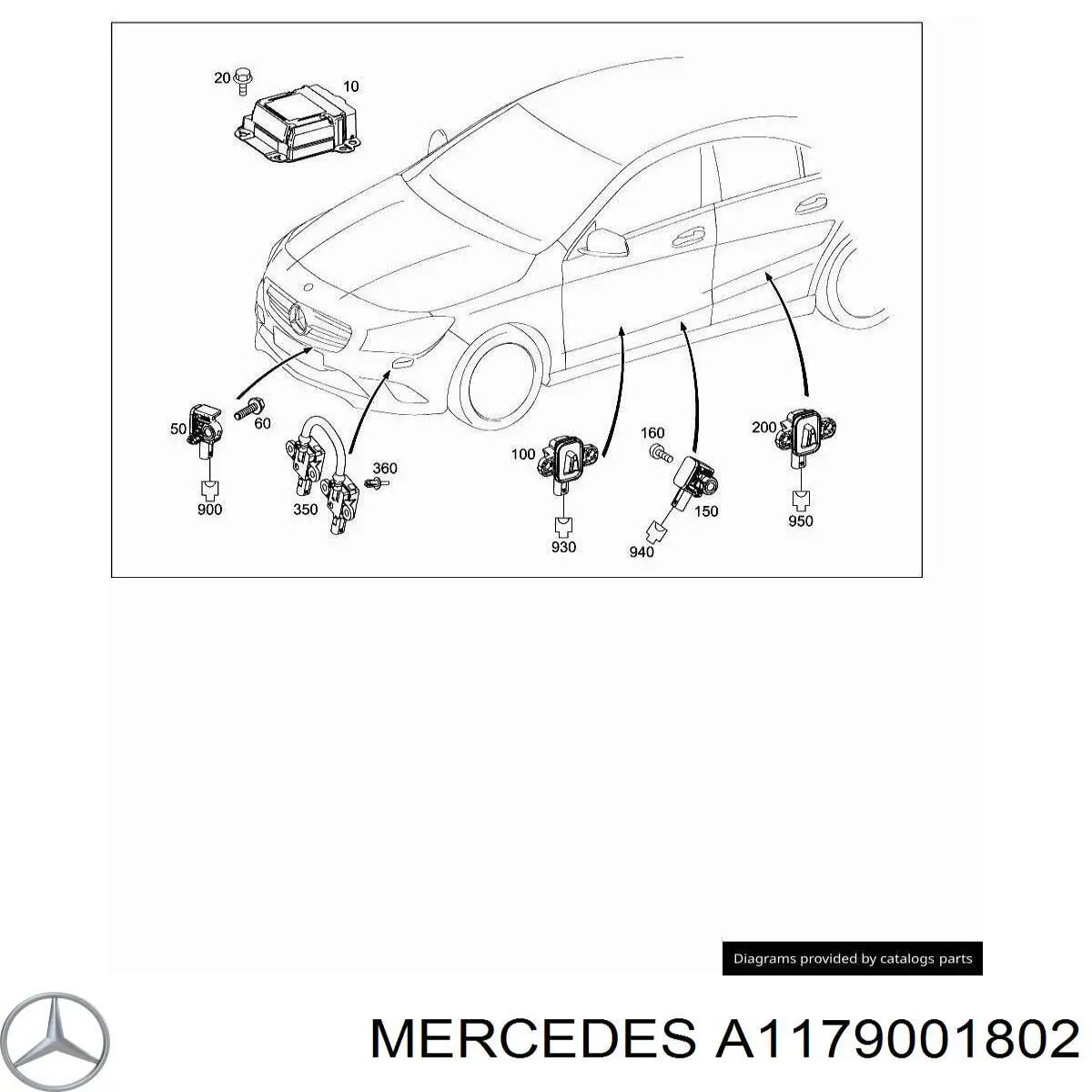  Mercedes A1179001802 preço, a partir de 105,94 USD
