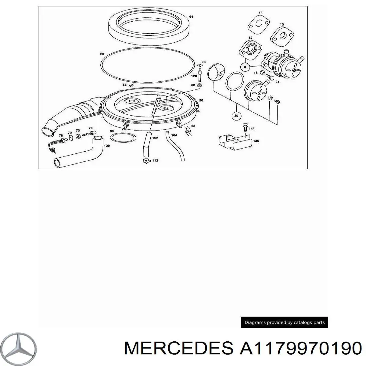 A1179970190 Mercedes Braçadeira de aperto metálica, universal