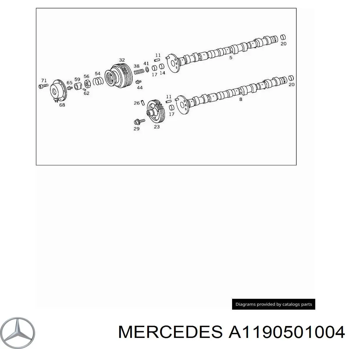 Compre A1190501004 Mercedes Engrenagem de cadeia da roda dentada da árvore distribuidora de motor