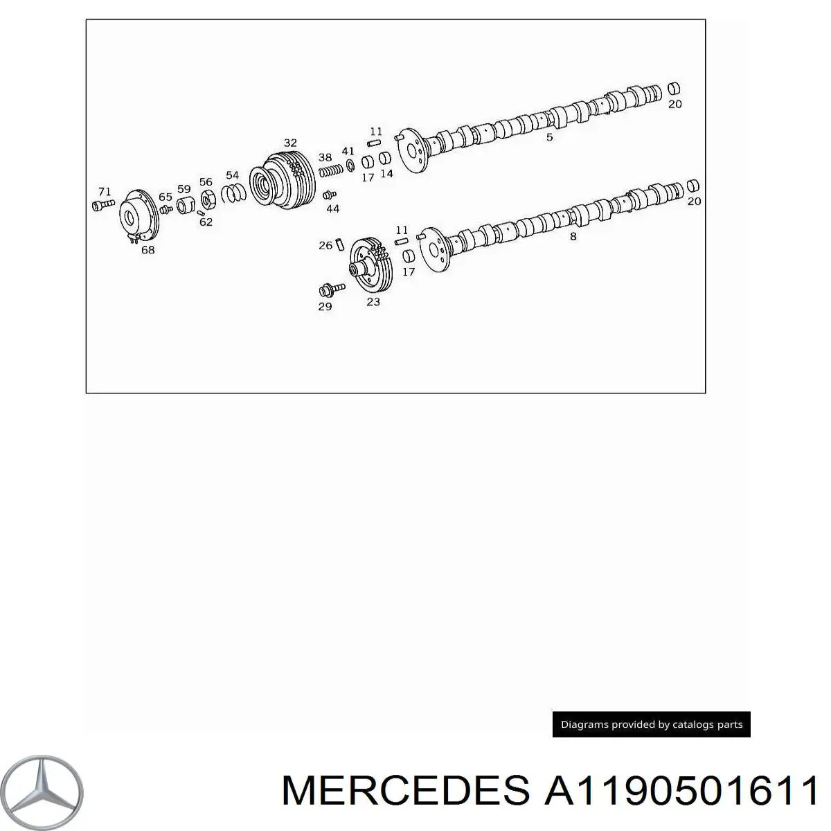 Compre A1190501611 Mercedes Reguladora de tensão da cadeia do mecanismo de distribuição de gás