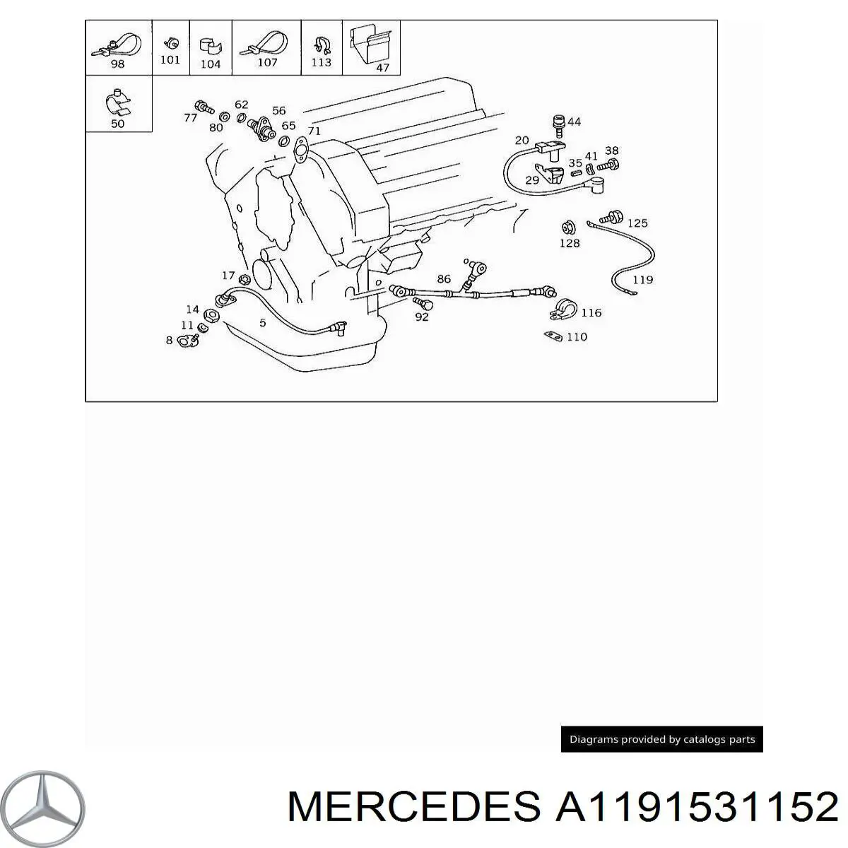  Mercedes A1191531152 preço, a partir de 15,58 USD