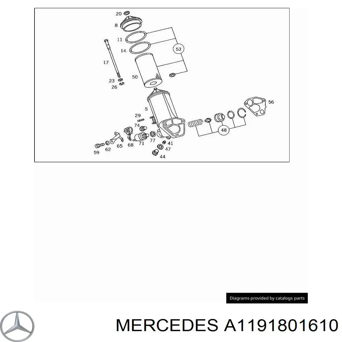 Caixa do filtro de óleo Mercedes A1191801610 preço, a partir de 634,70 USD