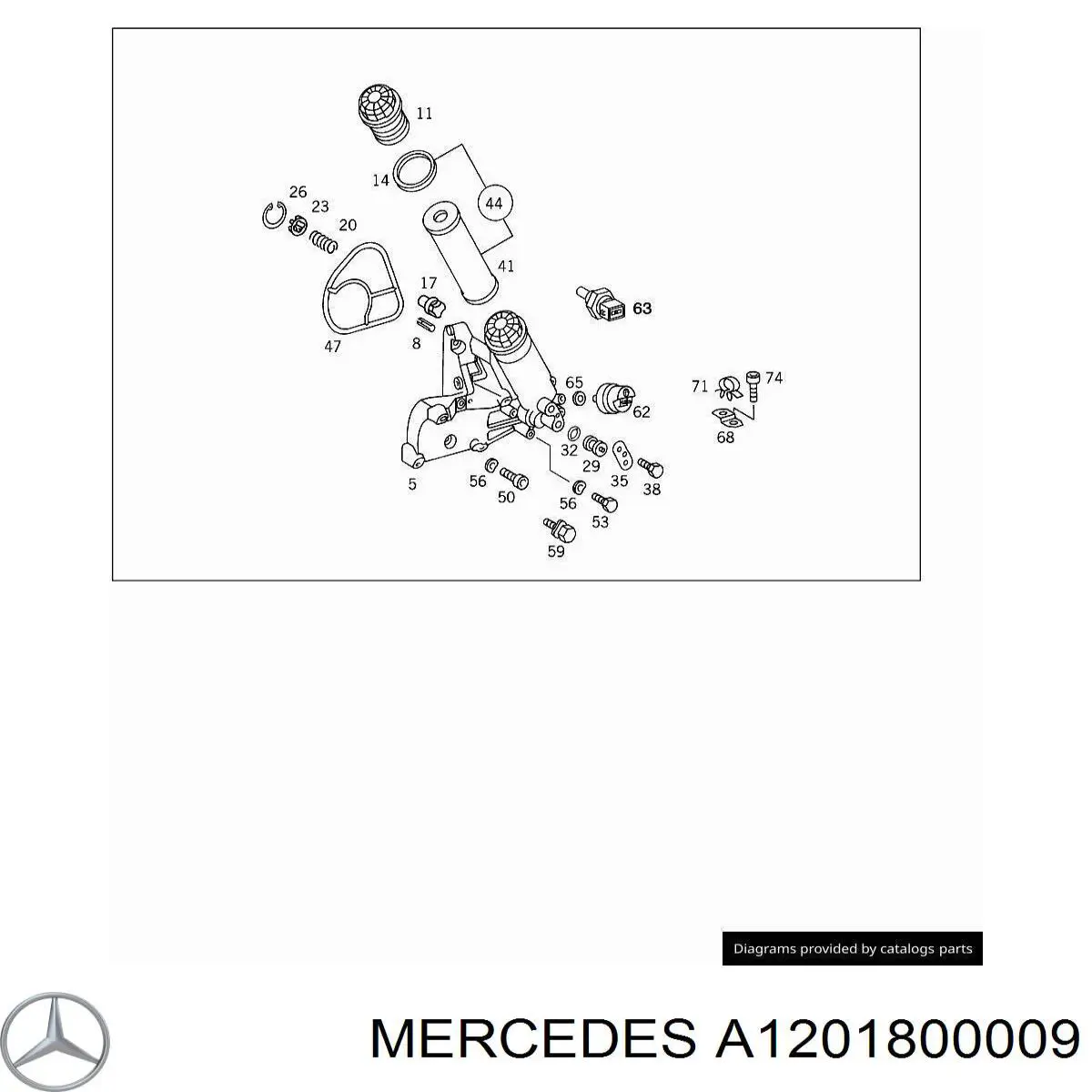 Filtro de óleo Mercedes A1201800009 preço, a partir de 14,83 USD