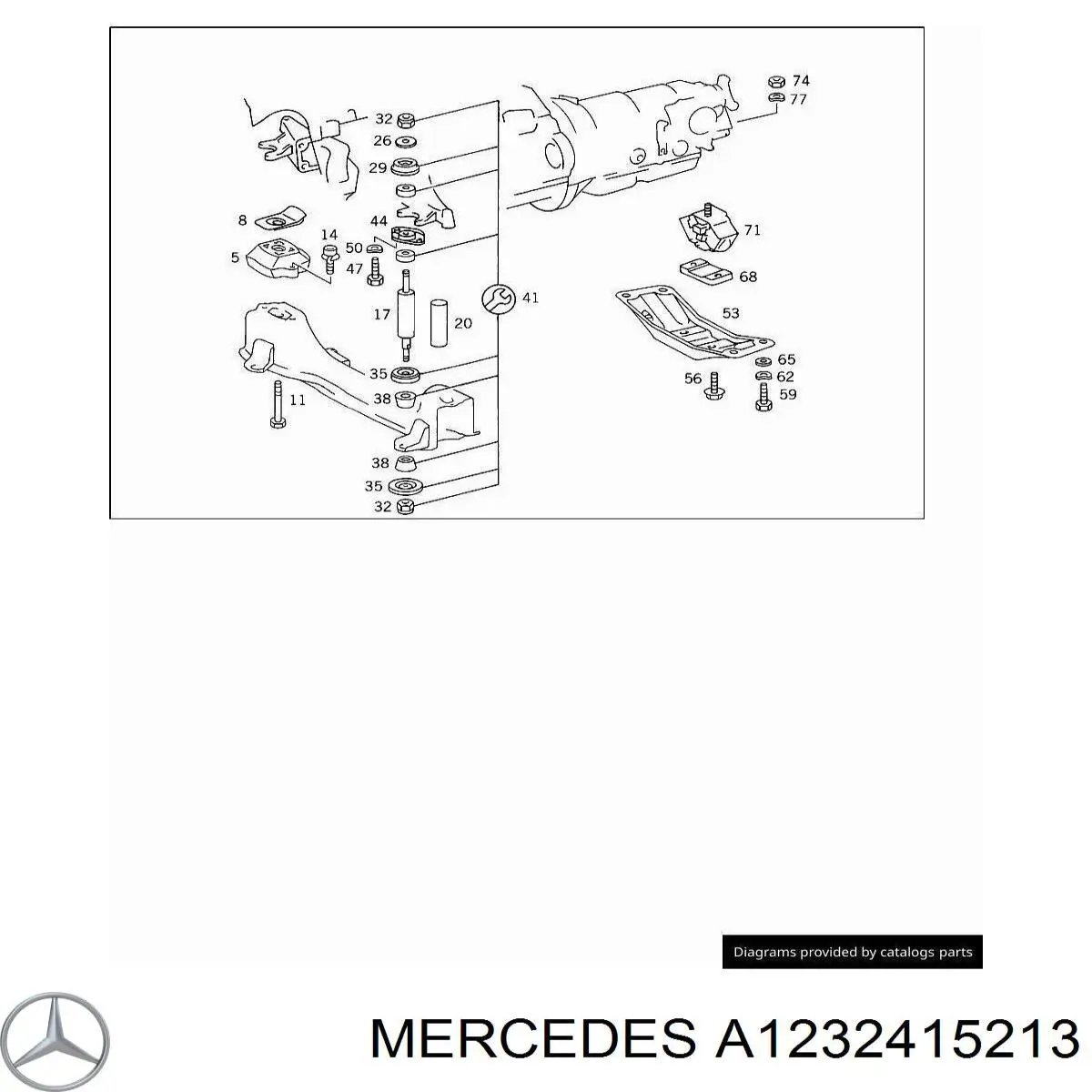 Compre A1232415213 Mercedes Coxim (suporte) esquerdo/direito de motor