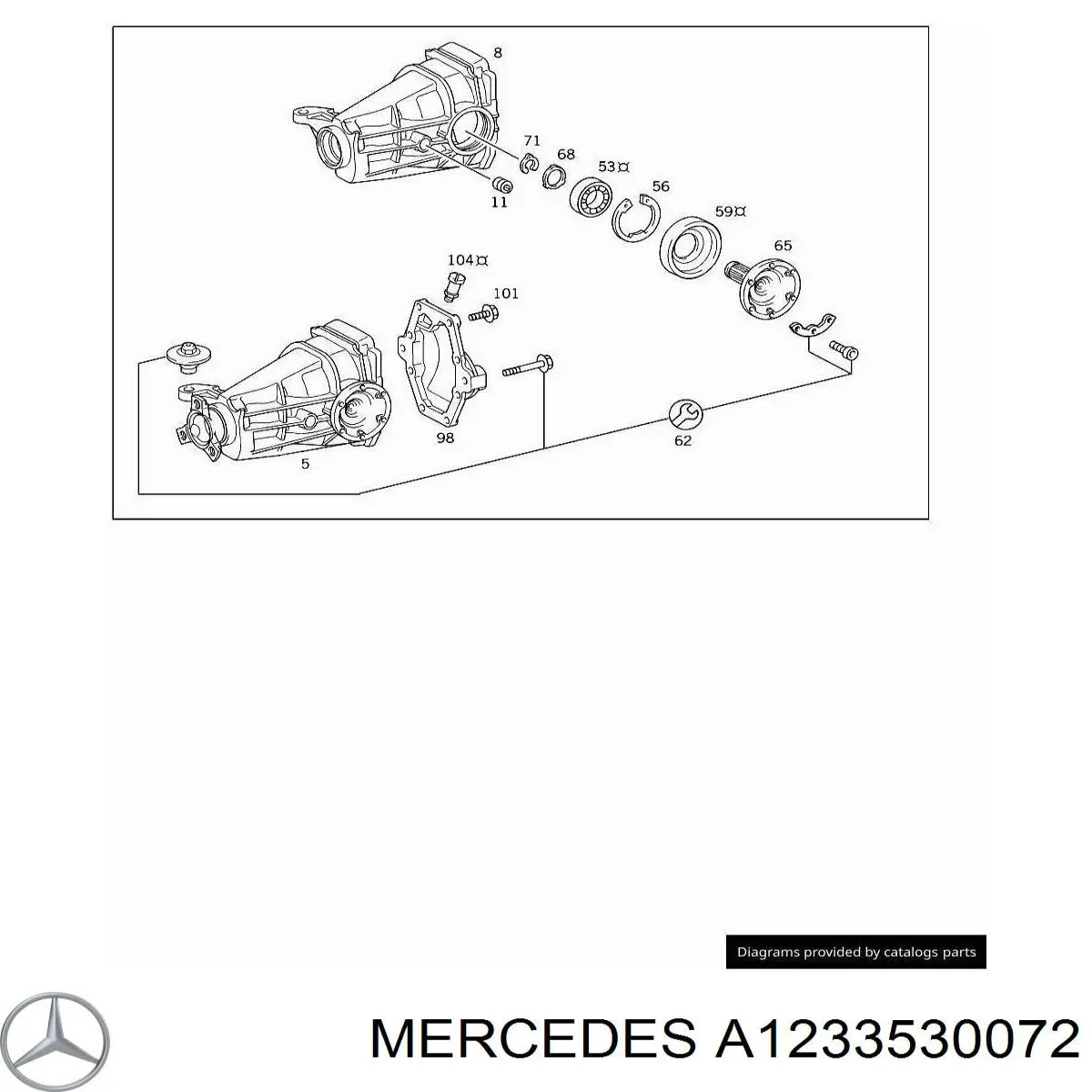 Compre A1233530072 Mercedes Porca de cubo traseiro
