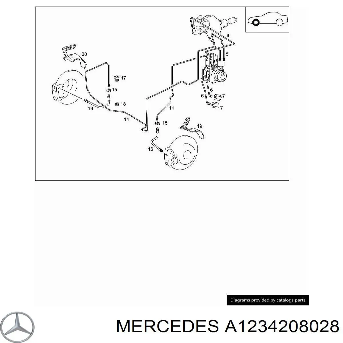 Mercedes A1234207228 preço, a partir de 95,56 USD