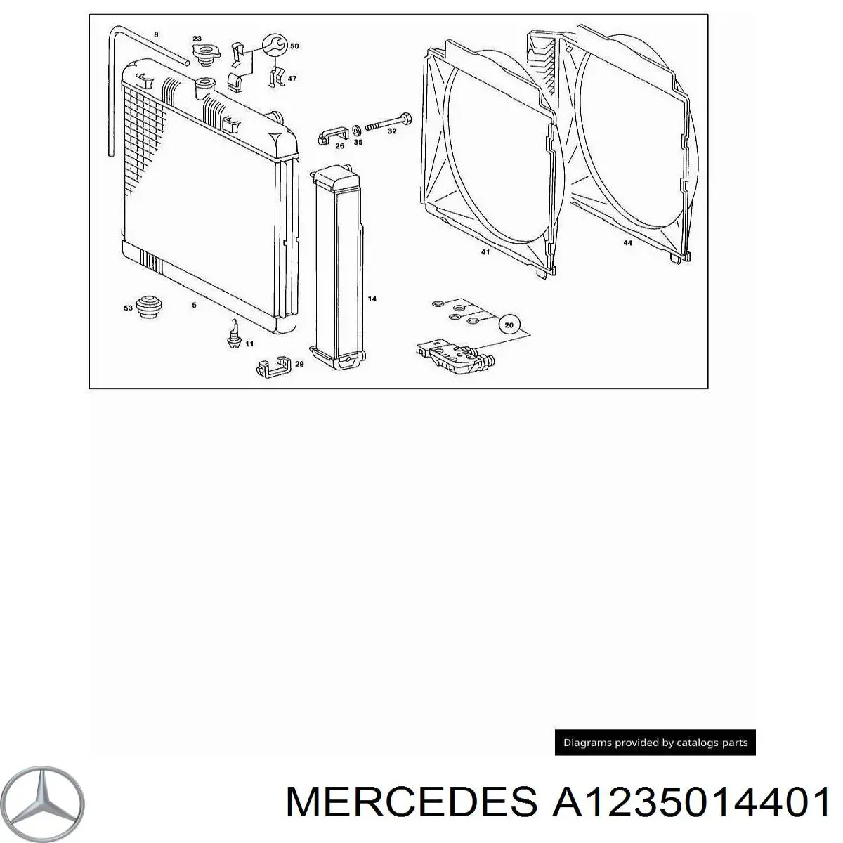 Compre A1235014401 Mercedes Radiador de esfriamento de motor