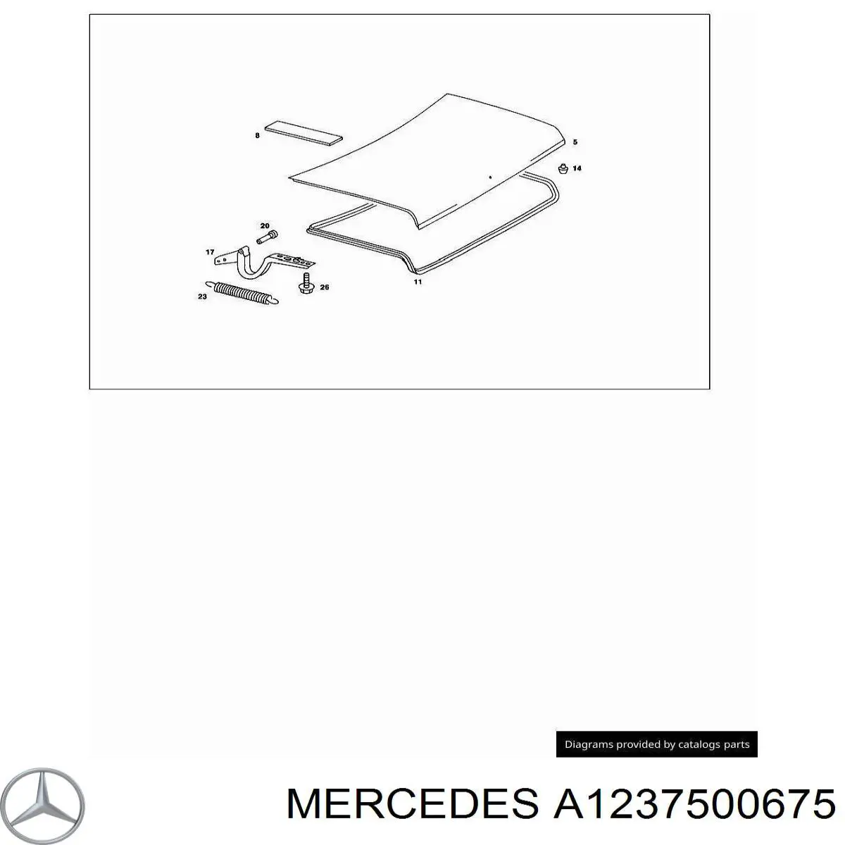 Tampa de porta-malas Mercedes E  W123