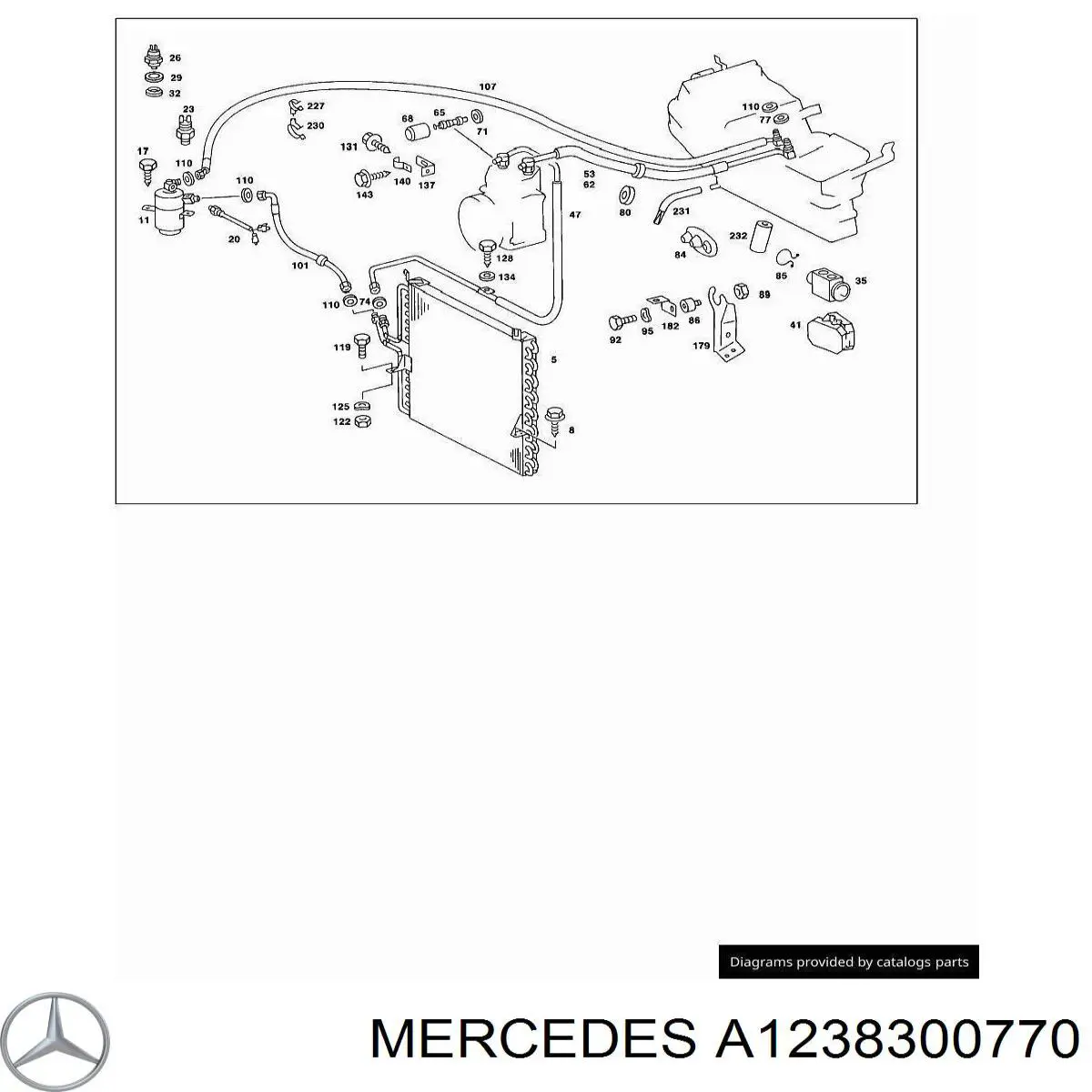Compre A1238300770 Mercedes Radiador de aparelho de ar condicionado