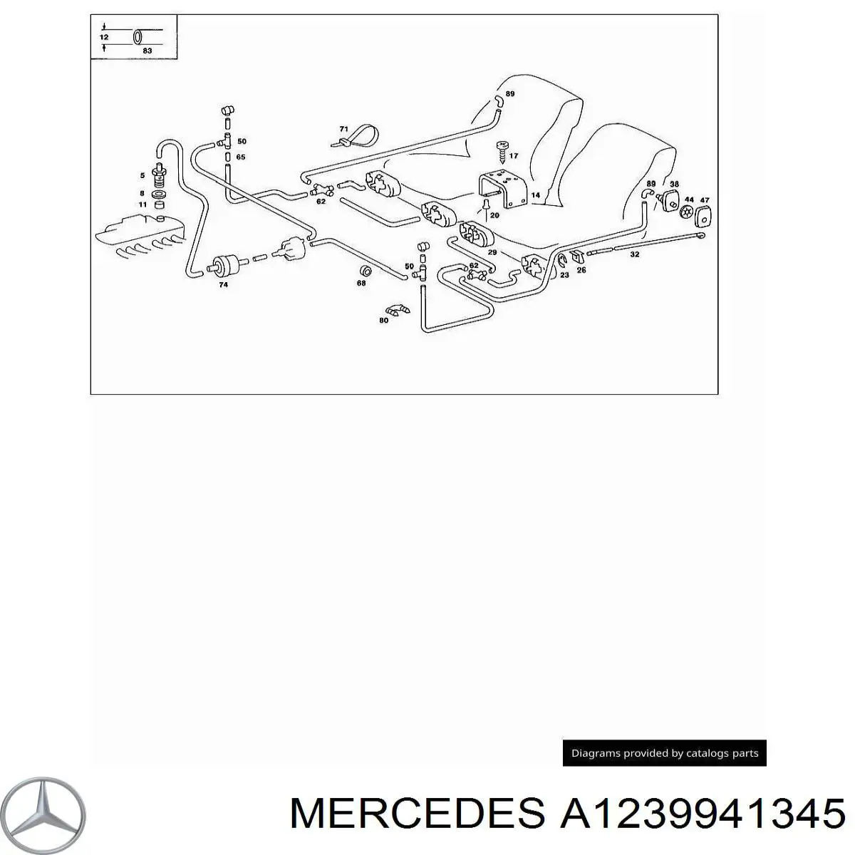Compre A1239941345 Mercedes Arruela de proteção