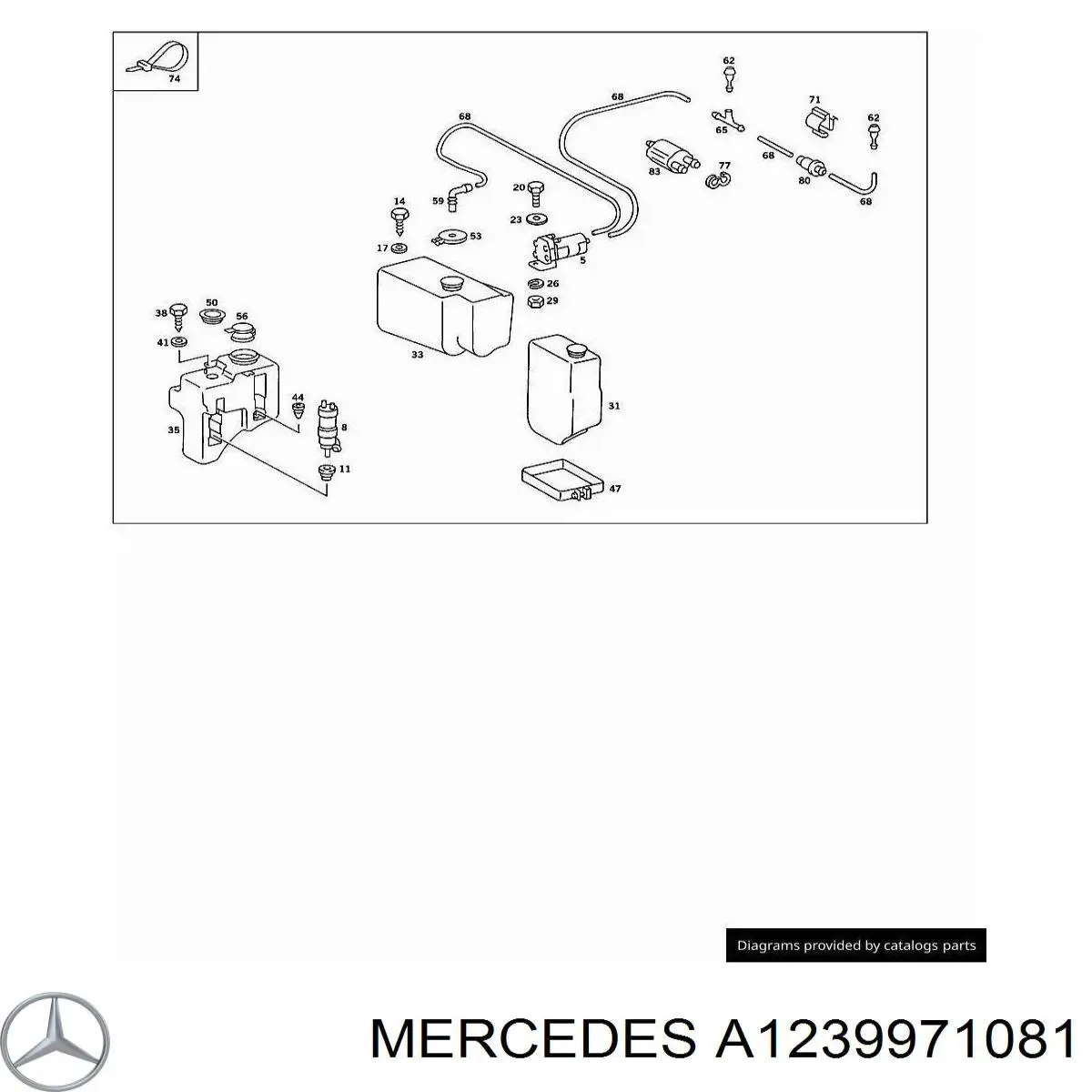 Compre A1239971081 Mercedes Vedante anular de bomba de fluido para lavador