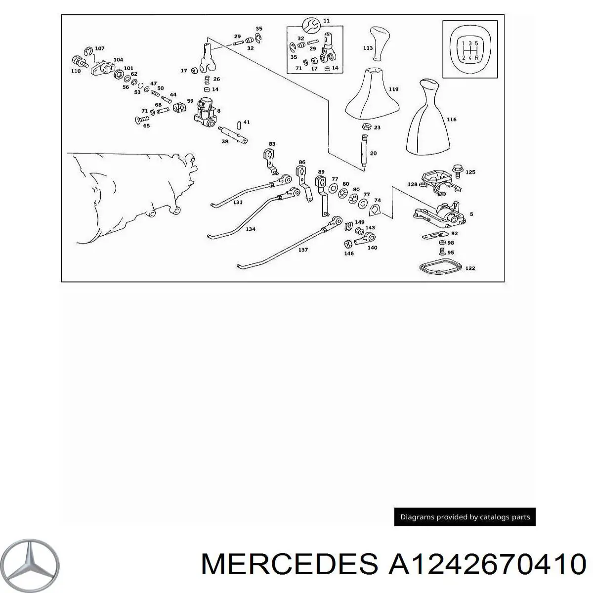 Cabo da avalanca da Caixa de Mudança Mercedes A1242670410 preço, a partir de 16,02 USD