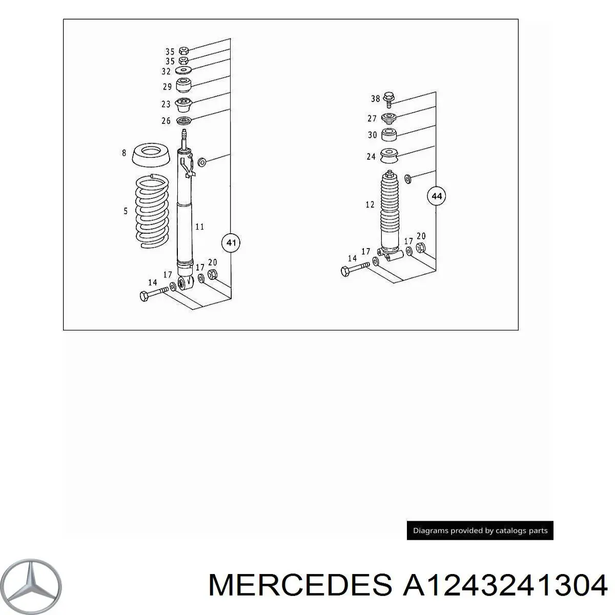 Compre A1243241304 Mercedes Mola traseira