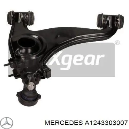 A1243303007 Mercedes Braço oscilante inferior esquerdo de suspensão dianteira