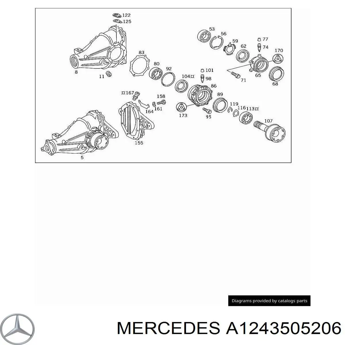 Braço oscilante inferior esquerdo de suspensão traseira/direita Mercedes A1243505206 preço, a partir de 197,21 USD