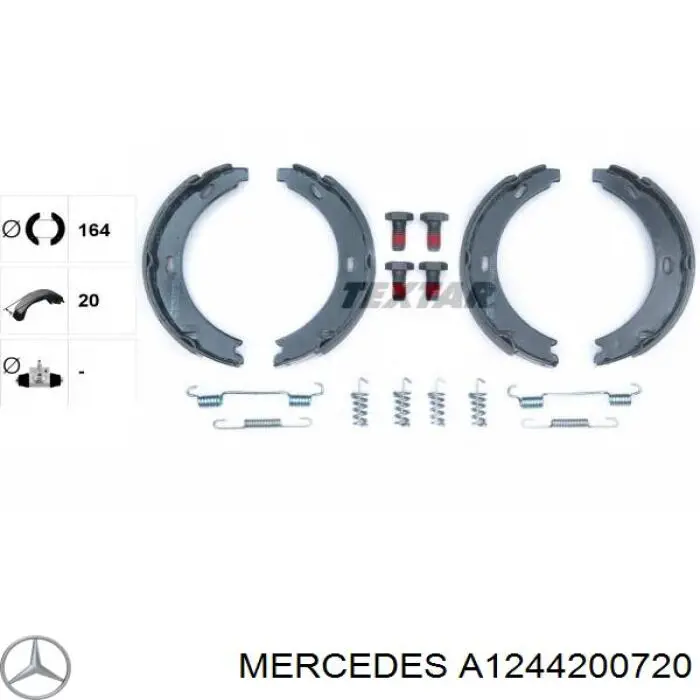 Sapatas do freio de estacionamento Mercedes A1244200720 preço, a partir de 26,64 USD