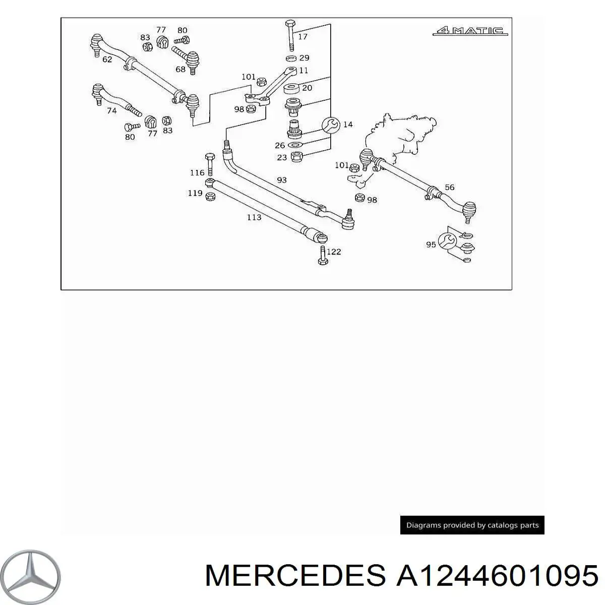  Mercedes A1244601095 preço, a partir de 76,92 USD