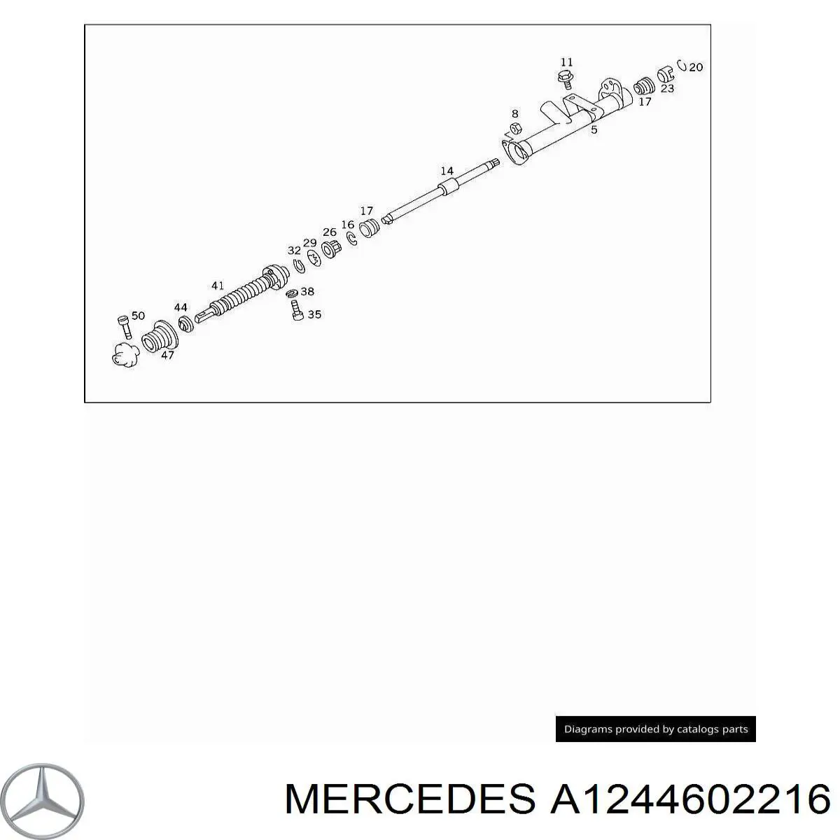 A1244602216 Mercedes Coluna da direção