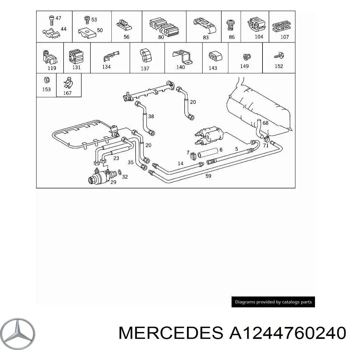 Braçadeira de tubo do freio Mercedes A0009954114 preço, a partir de 7,73 USD