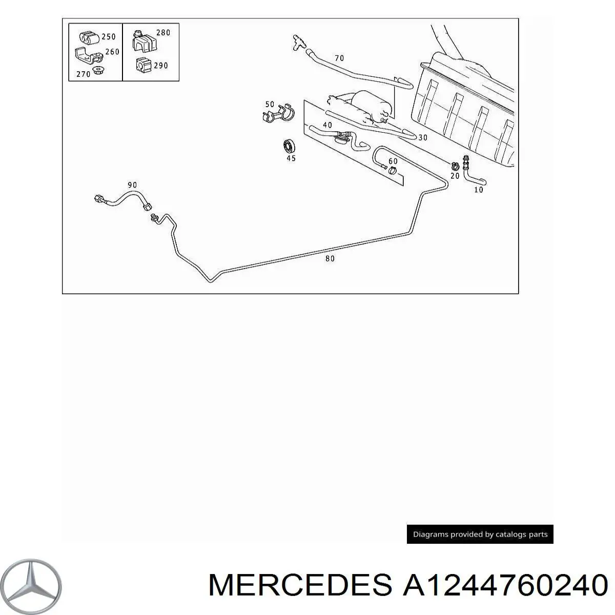 Compre A0009954114 Mercedes Braçadeira de tubo do freio