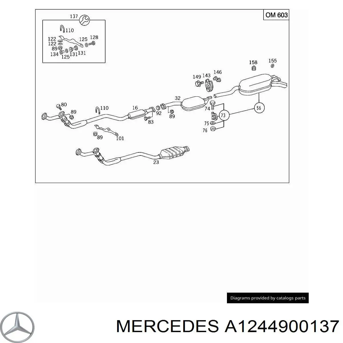  Mercedes A1244900137 preço, a partir de 131,90 USD