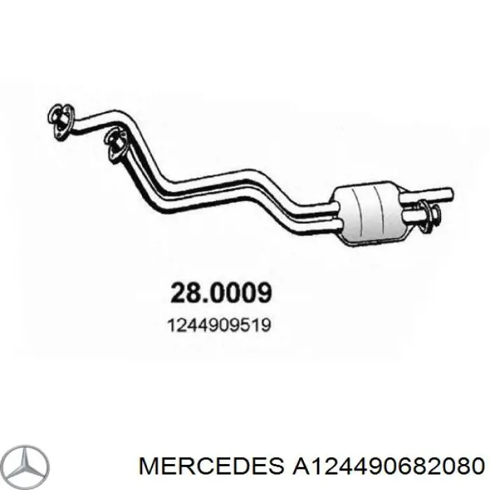 Compre A124490682080 Mercedes Convertidor - catalisador