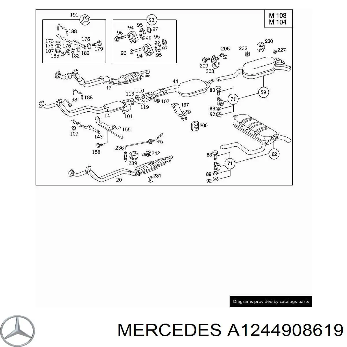  Mercedes A1244908619 preço, a partir de 699,21 USD