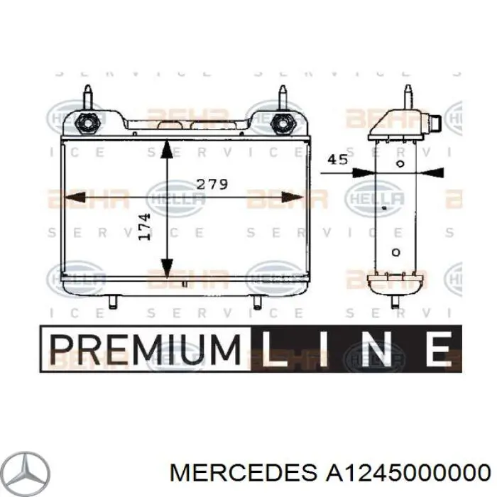 Compre A1245000000 Mercedes Radiador de óleo
