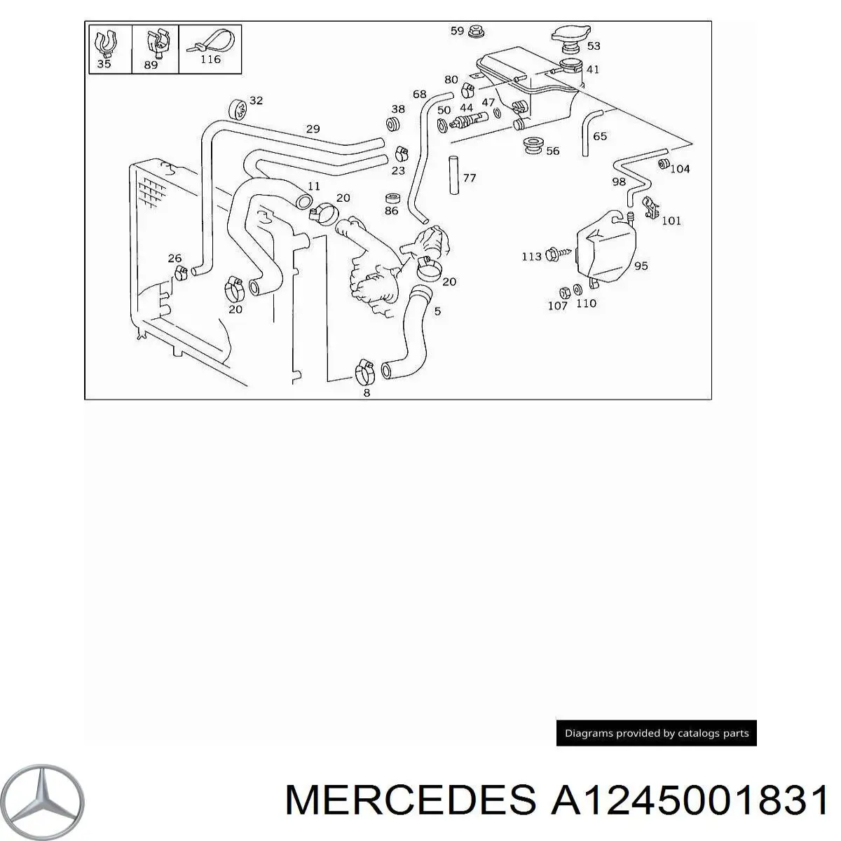 Compre A1245001831 Mercedes Fixador (braçadeira) de fios elétricos