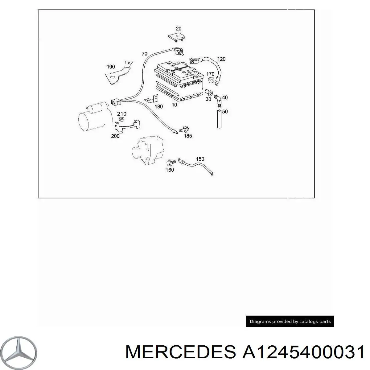 Cabo de terra de bateria recarregável (PILHA) Mercedes A9015400741 preço, a partir de 16,27 USD