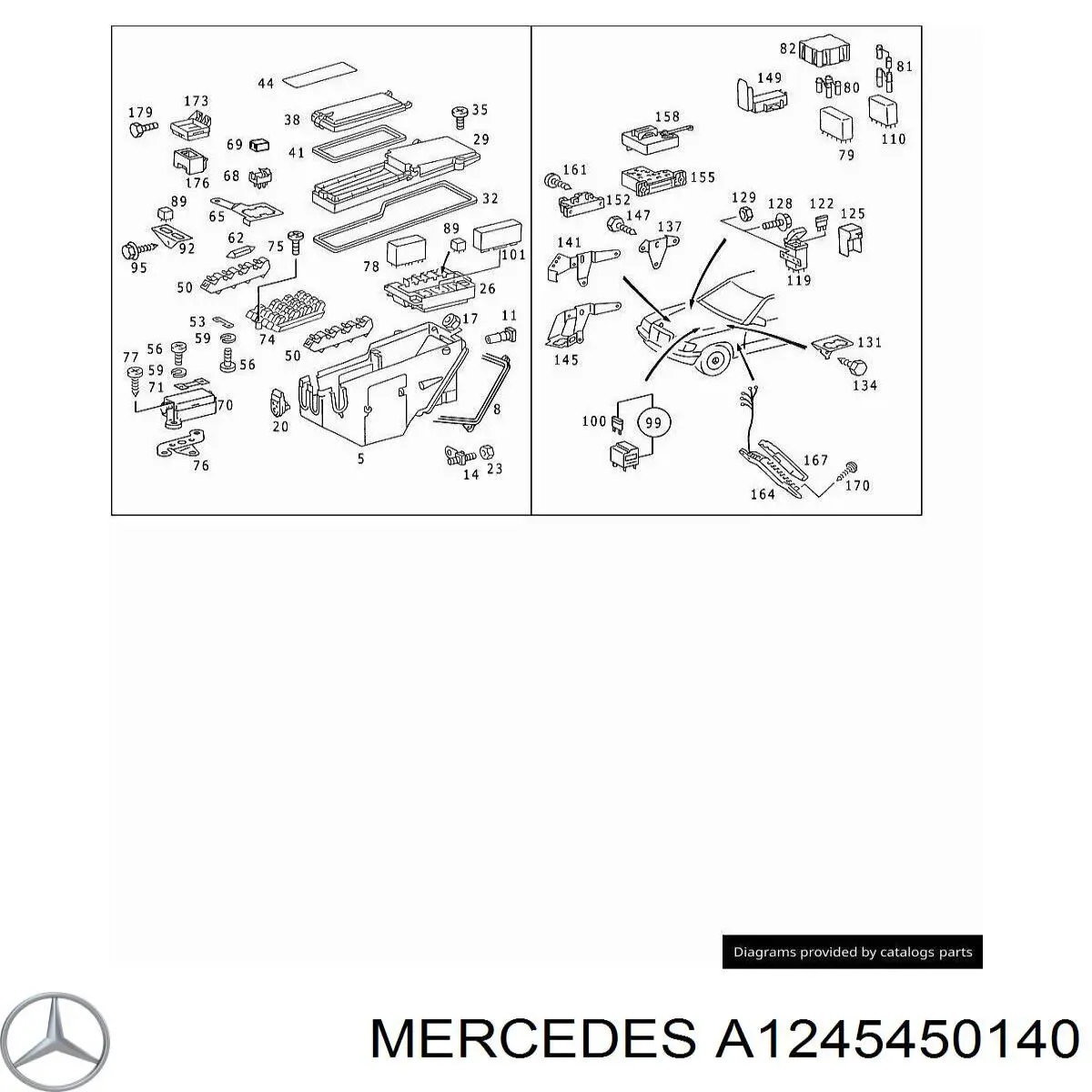  Mercedes A1245450140 preço, a partir de 60,10 USD