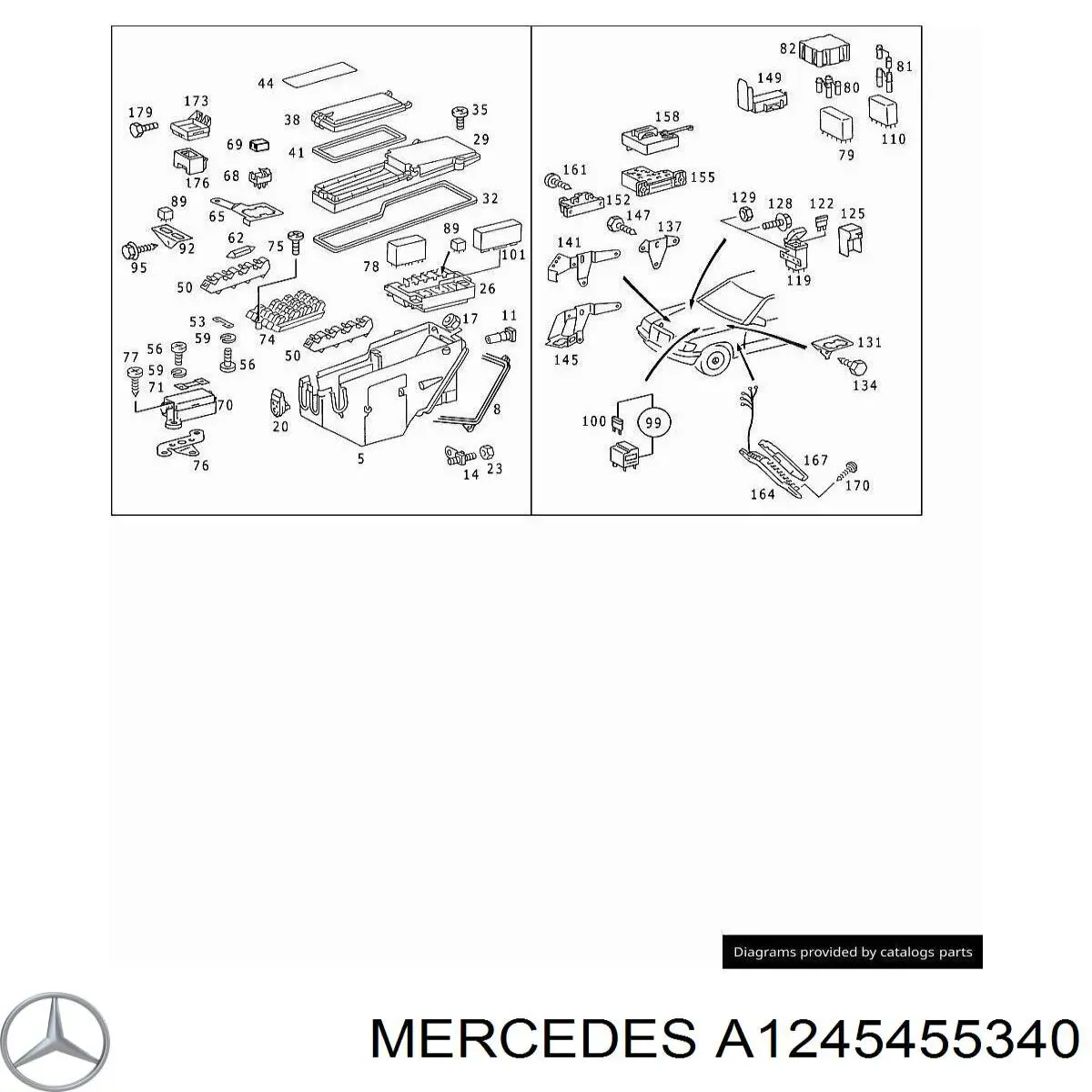  Mercedes A1245455340 preço, a partir de 4,15 USD
