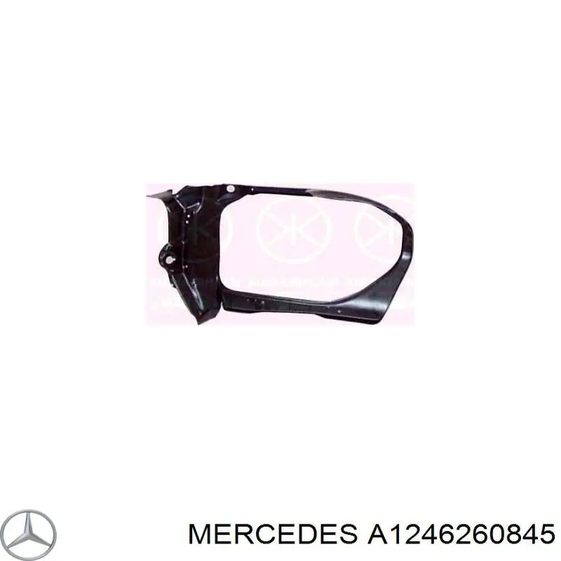 Suporte direito do radiador (painel de montagem de fixação das luzes) Mercedes A1246260845 preço, a partir de 45,10 USD