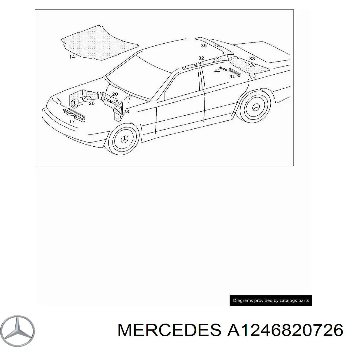 Compre A1246820726 Mercedes Isolamento de ruído da capota