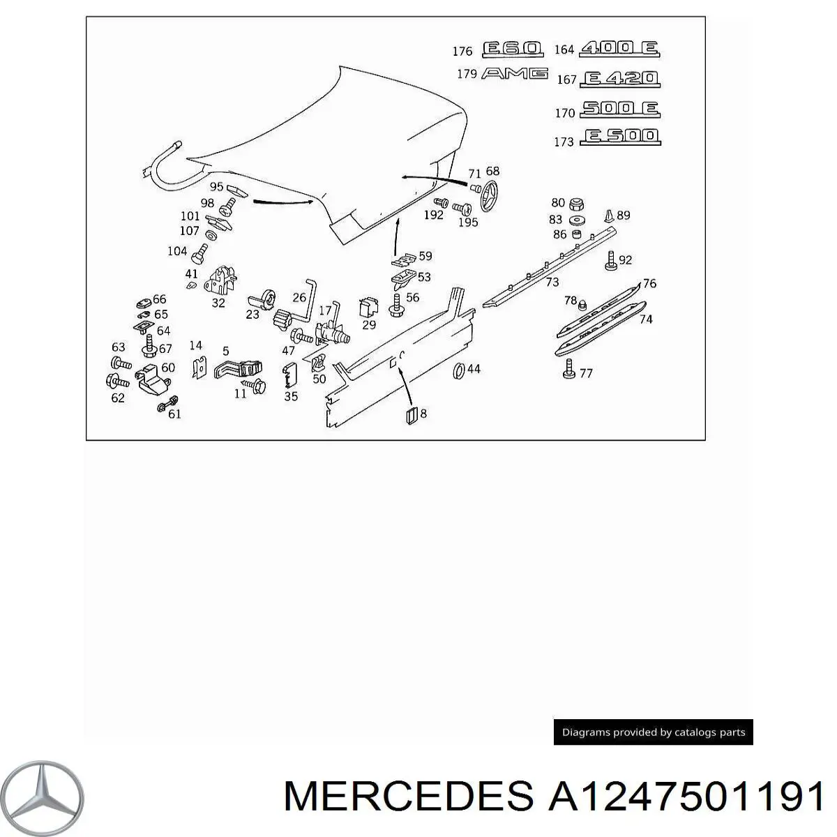  Mercedes A1247501191 preço, a partir de 485,59 USD
