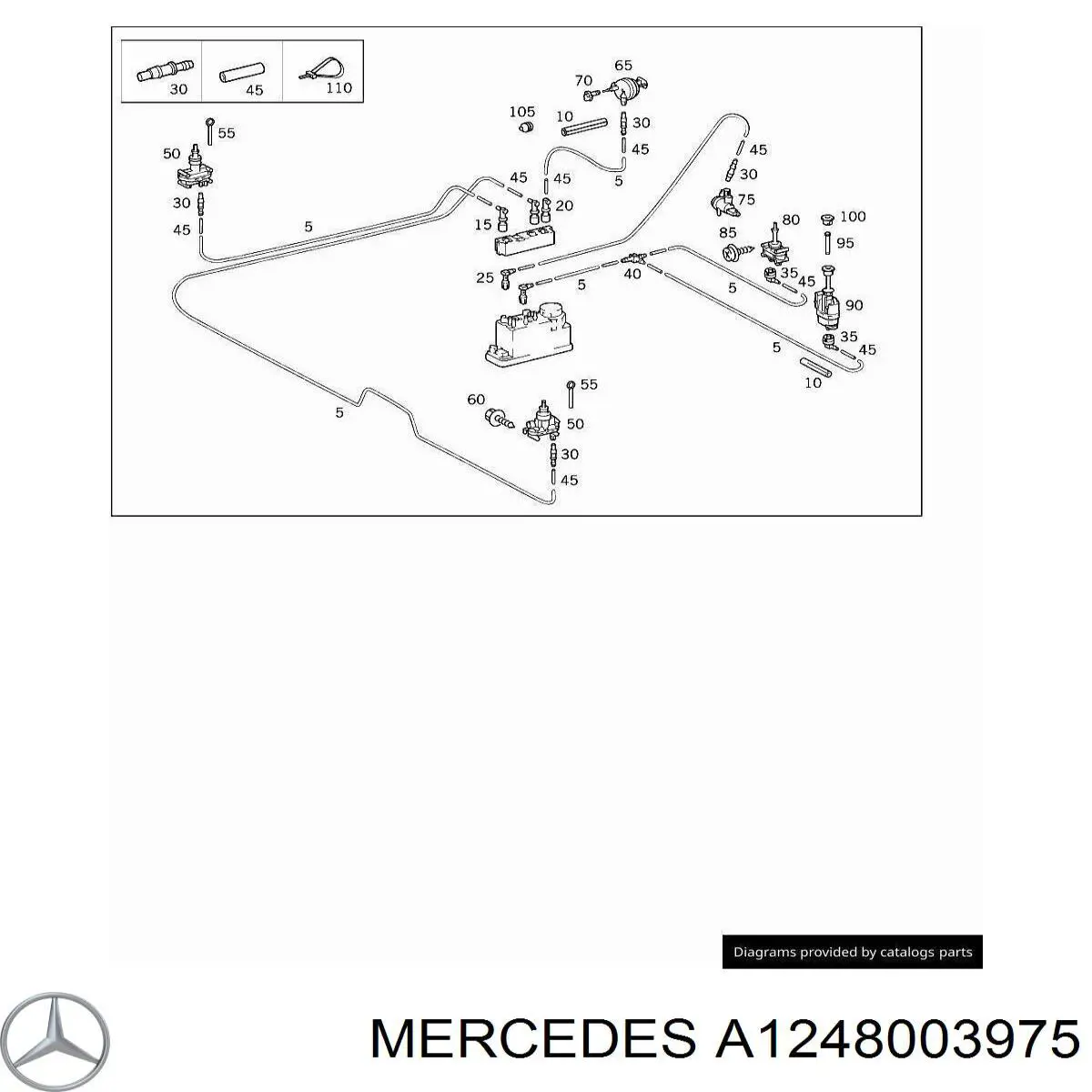 A1248003975 Mercedes Motor de acionamento de abertura/fechamento da tampa do porta-malas