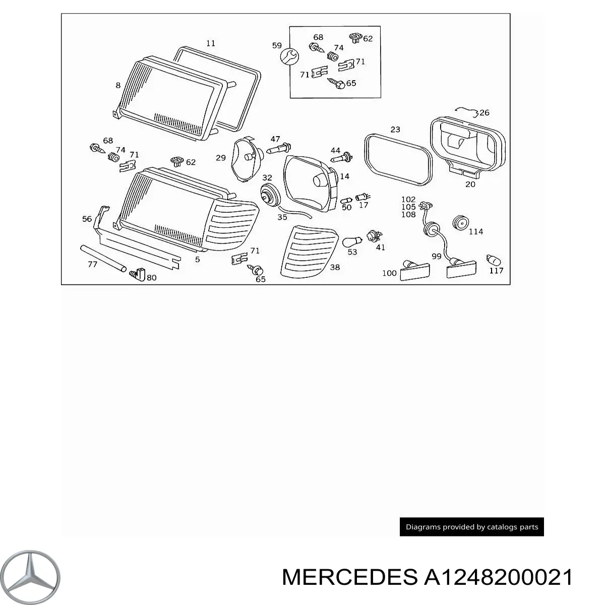 A1248200021 Mercedes Luz intermitente no pára-lama
