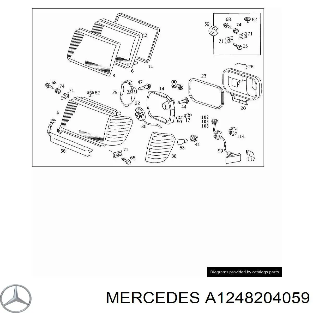A1248204059 Mercedes Luz direita